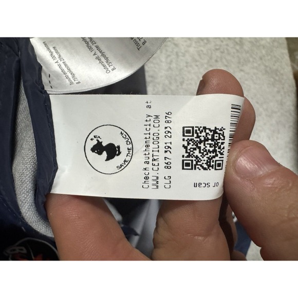 Save The Duck USA FEBA HOODED JACKET Navy Blue/Light Grey‎ Large Euc W/ Bag - Picture 10 of 13